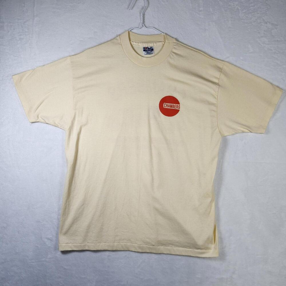 Vtg 80s Chambers Trash Tee XL Hanes 50/50‎ USA Single Stitch North Huntingdon
